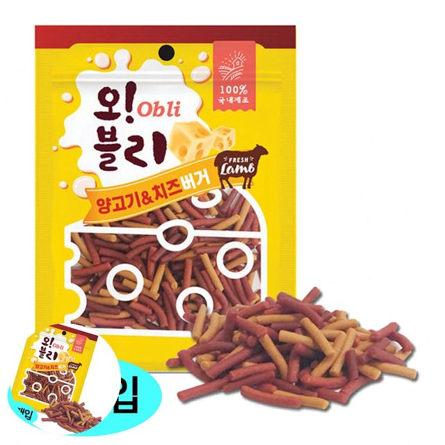 강아지캔사료 애완견간식 양고기 치즈버거 100g x 80개입 1박스 강아지간식