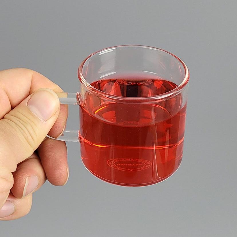 유리 일자 손잡이 찻잔 120ml 다기잔 홈카페