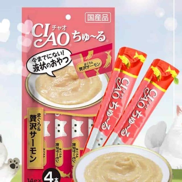 참치 연어 4p 고양이고급간식 맛있는간식 냥이간식 고양이짜먹는간식