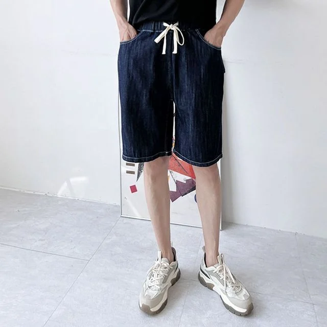 남자청린넨와이드반바지밴딩팬츠