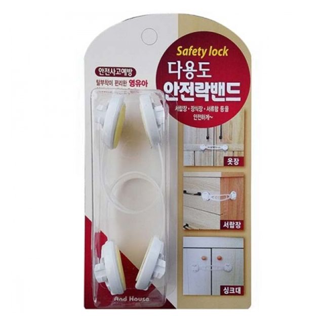 우일 서랍 잠금밴드 2p 대형 유아 안전장치