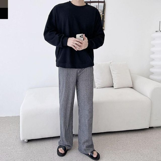 남성 패턴 벨로아 밴딩 바지 벨로아팬츠