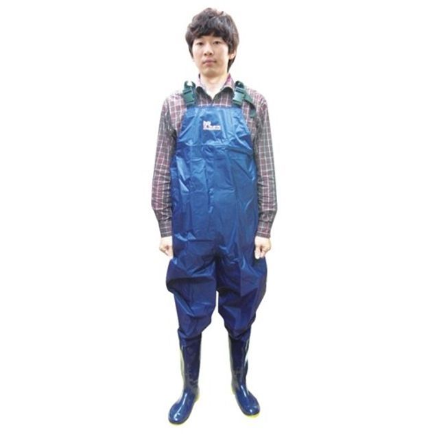 다용도 작업용 옥스포드 가슴장화 곤색 멜빵장화 방수 작업화