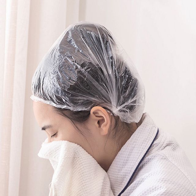 투명 방수 비닐 헤어커버 100P 샤워 미용 다용도 캡