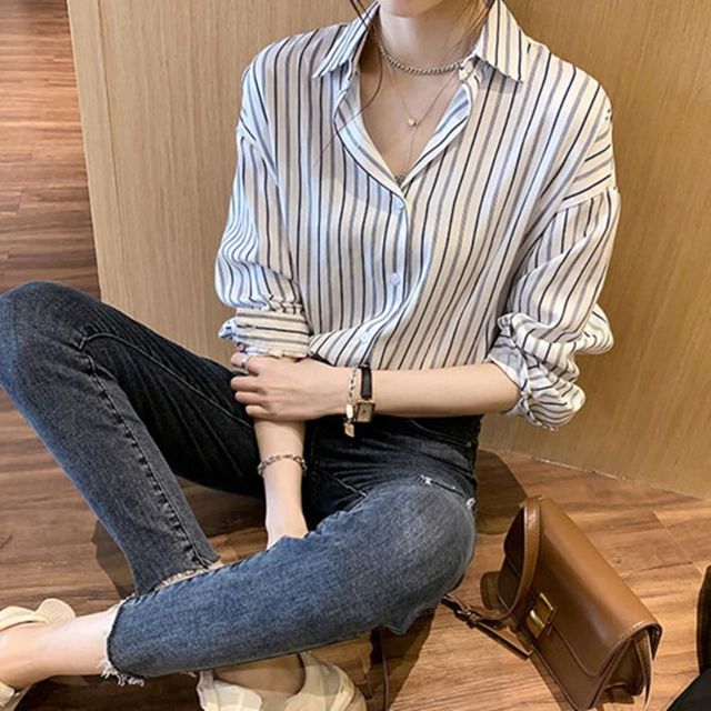 여자옷코디 여자셔츠코디 오버핏 롱셔츠 여성남방 봄
