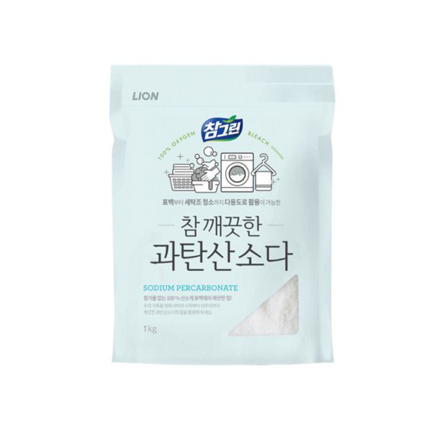 과탄산소다 1kg 리필, 라이온코리아 참그린 세탁보조제
