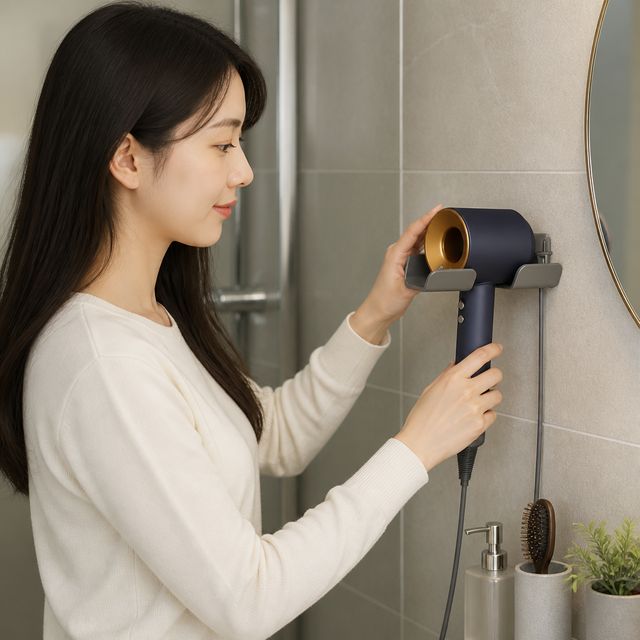 헤어드라이기 거치대 욕실 드라이기 걸이 벽걸이 벽면 부착 홀더