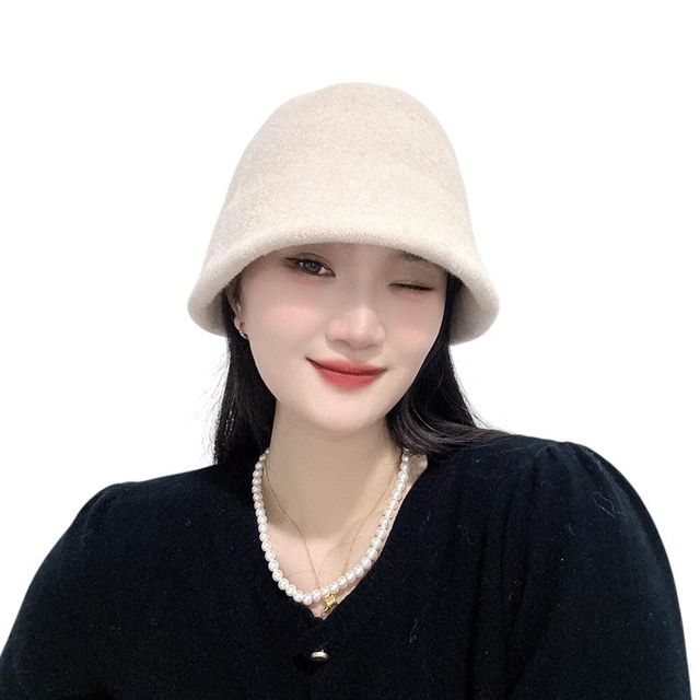 울 버킷햇 (베이지)