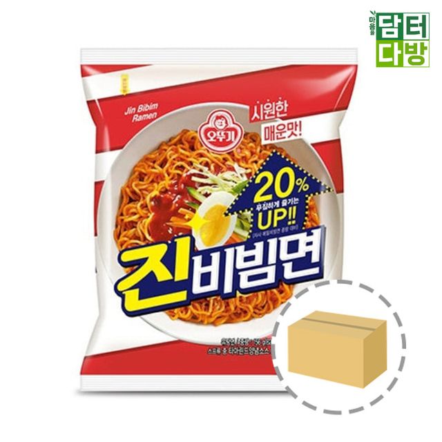 오뚜기 진비빔면 32봉 대용량 BOX, 매콤달콤 비빔면 간편식