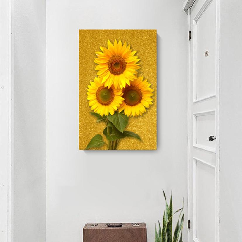 해바라기 액자 리치 40x60cm 현관 캔버스 인테리어
