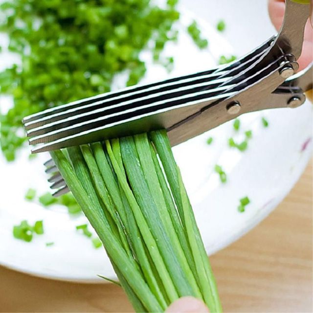 주방 스텐 채칼가위 그린