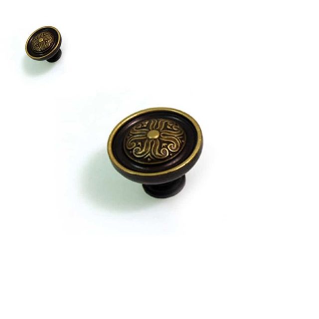 크로바 1구 가구손잡이 35mm 대형 엔틱 신발장손잡이 서랍손잡이 엔틱손잡이 문고리장식