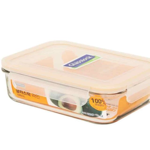 밀폐용기 직사각 1000ml 냉동실용기 유리반찬통 내열유리반찬통 냉동밥용기