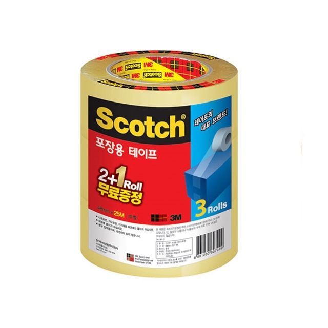 포장용 테이프 3625V 투명 48mmX25m 2개입 - 깔끔한 밀봉 솔루션