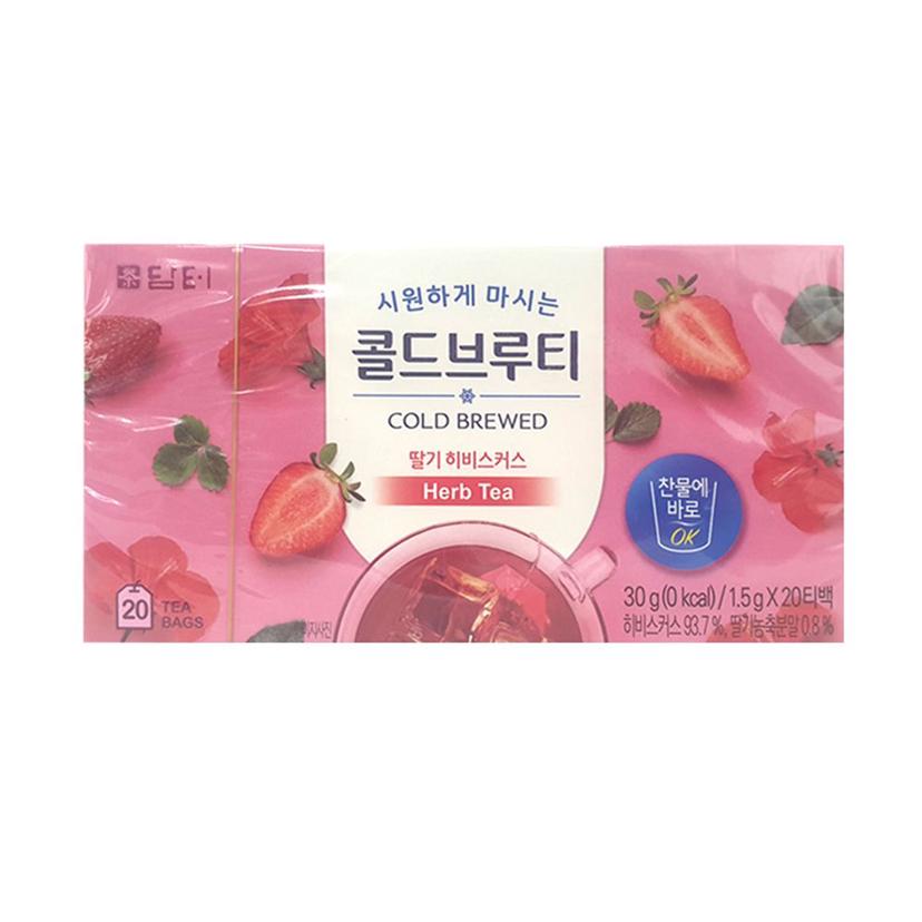 담터 콜드브루티 딸기 히비스커스 20T 3개 - 허브차