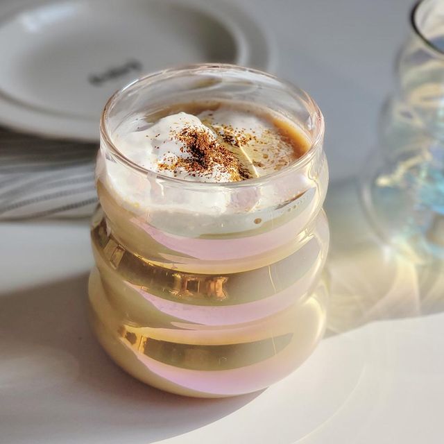 오로라 내열 유리잔 머그잔 머그컵 커피잔 300ml 언더락 물컵 플리츠