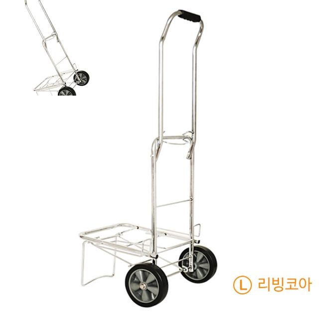 코아 도금 접이식 핸드카트 M 운반용손수레 접이형 보관카트 크롬프레임