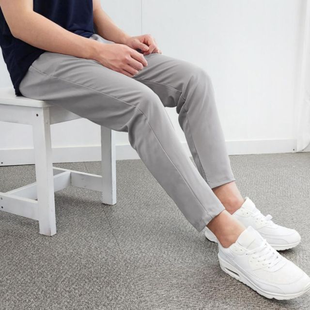 일자 밴딩 정장바지 스판 슬랙스 남자 여름 아이스 냉동고 쿨바지