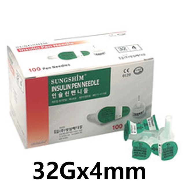 성심 펜니들 32GX4mm 100개 일회용 인슐린 주사침
