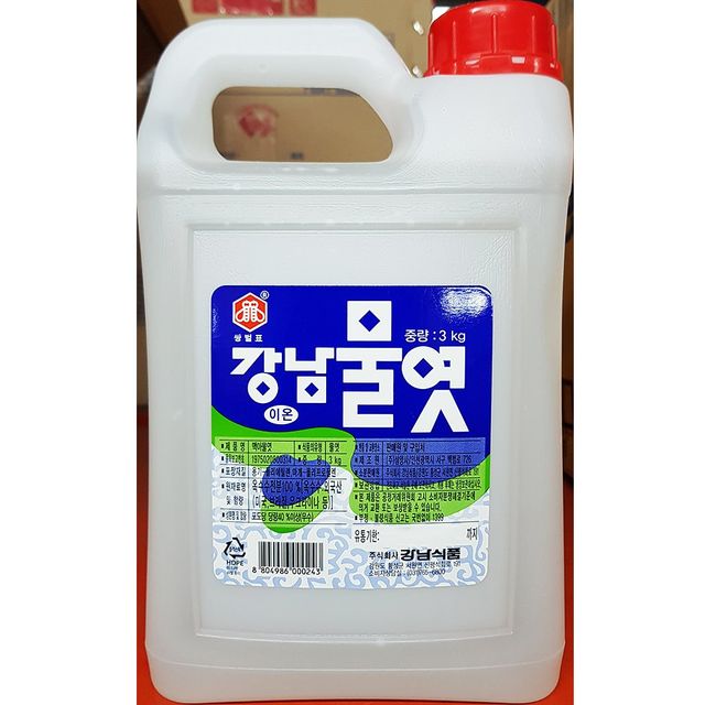 강남 이온물엿 3kg 투명 업소용 식자재 물엿