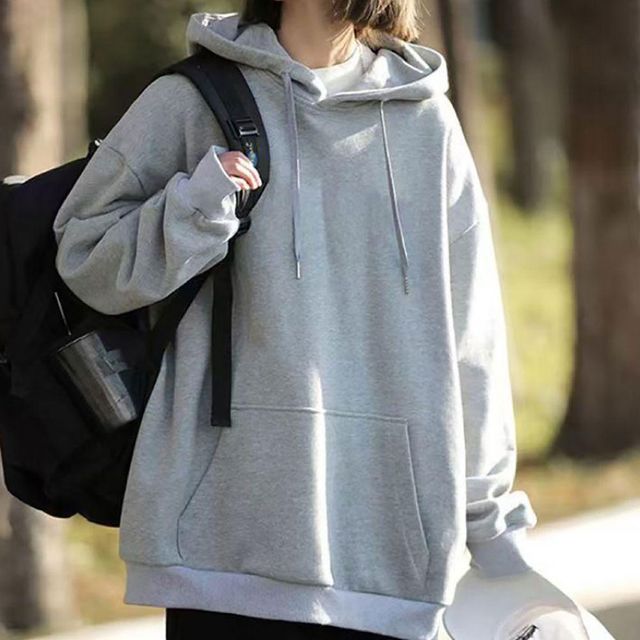 회색 후드티 남자 루즈핏 긴팔 오버핏 맨투맨 무지 기본 여성