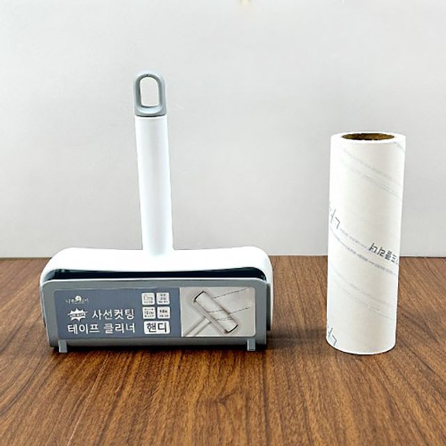 청소용 롤러 사선컷팅 테이프클리너 핸디 16cm - 효율적 먼지 제거