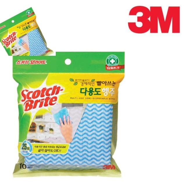 3M 빨아쓰는 다용도 행주 10매입 다회용행주 빨아쓰는다회용행주 다용도행주 청소행주