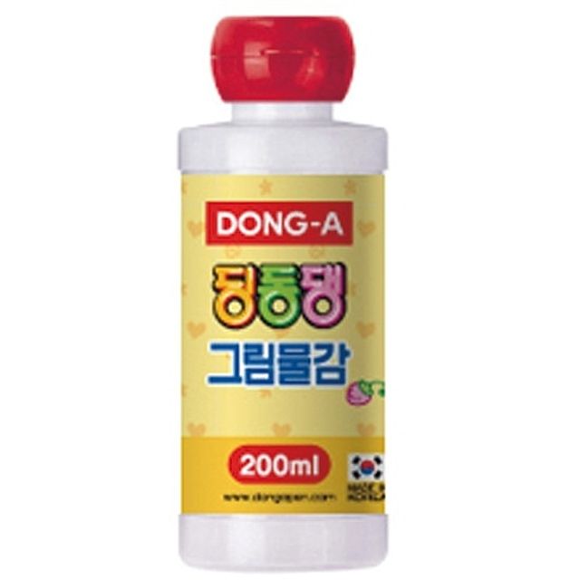 딩동댕 그림물감 200ml 빨강 - 동아 수채화용 아크릴 물감