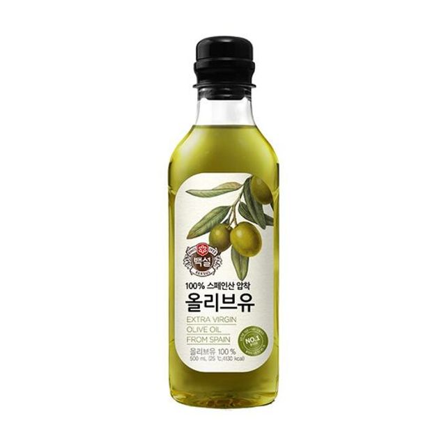 CJ 백설 압착 올리브유 500ml