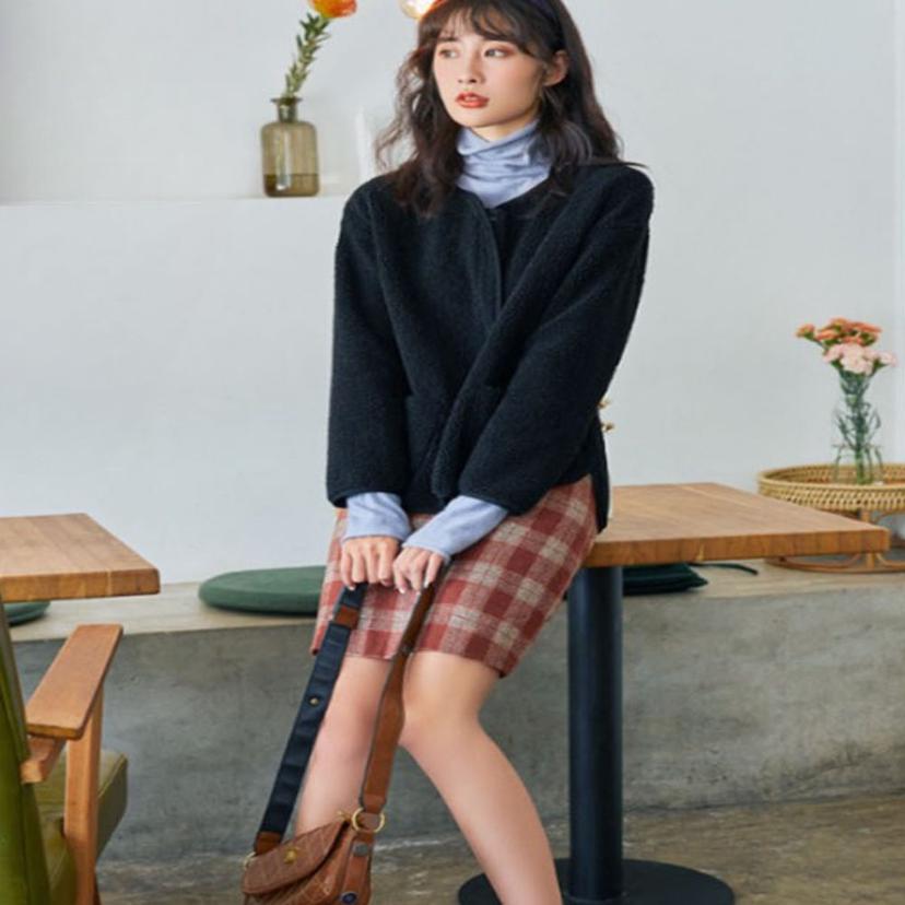 여성 겨울 기모 양털 가디건 뽀글이 방한 아우터