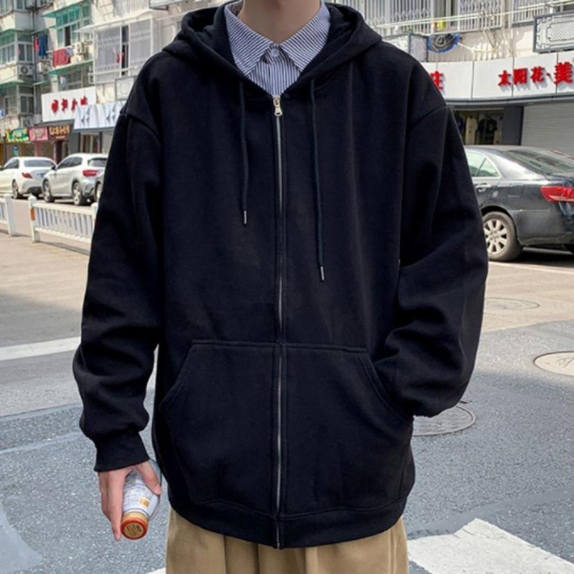 기본 면 후드 집업 간절기 자켓 베이직 후드티 남녀공용