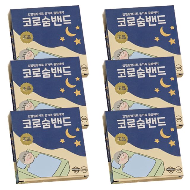 코로숨 밴드 60매 x 6개 코건강용품 가족용 코 관리