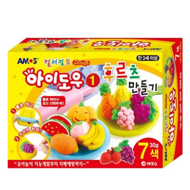 컬러 점토 아이도우 후르츠 만들기 컬러폼 클레이 - 안전하고 생생한 색감