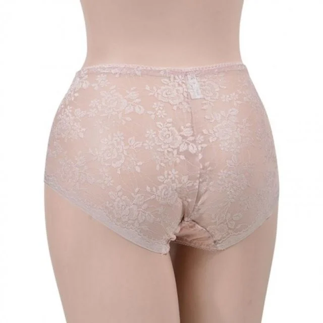 비치는 할머니선물 햄팬티 인견 꽃무늬 레이스 속옷