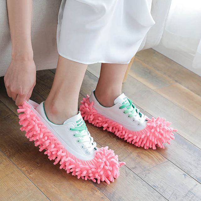 다양한 컬러 클린 탈부착 덧신 발걸레 - 쉬운 청소와 세탁