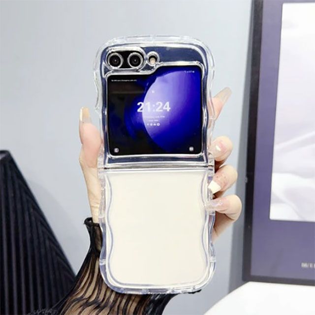 갤럭시Z플립7FE 5G 웨이브 투명 젤리케이스 F761