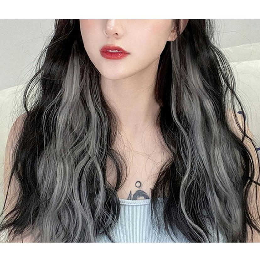 여성 웨이브 헤어피스 붙임머리 똑딱이 컬러 가발