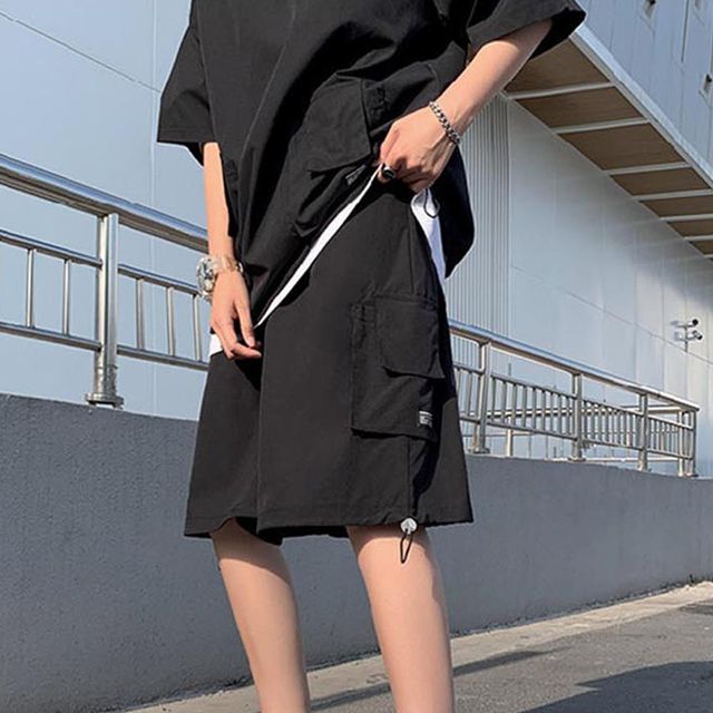 남친룩 캐주얼 데일리 아노락 반팔 반바지 세트 남자 - 편안한 일상룩