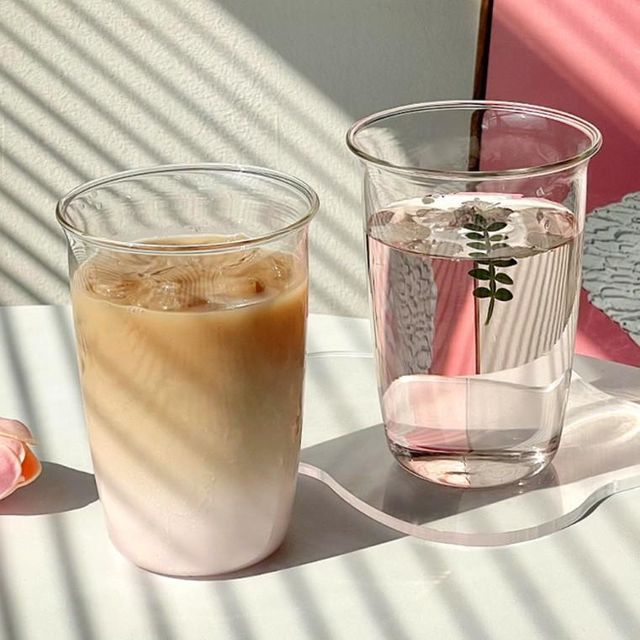 내열 유리 심플 아메리카노 잔 하이볼 컵 홈 커피잔 카페 용품 아이스