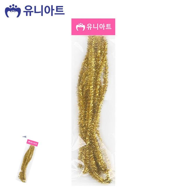 모루철사 컬러철사모루 나만의 모루인형 만들기 반짝이 인형재료 금색