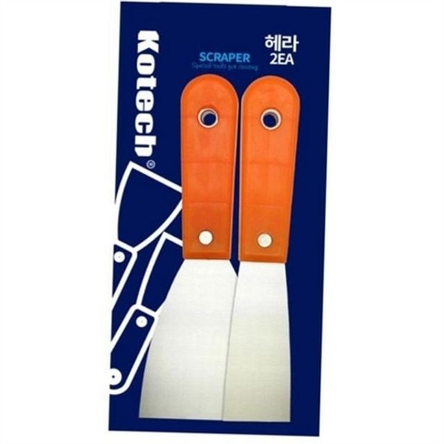 퍼티 나이프 2개입 스텐 헤라 다용도 스크래퍼 탄소강 보수용 작업용 제거 바닥 실리콘 주방 청소