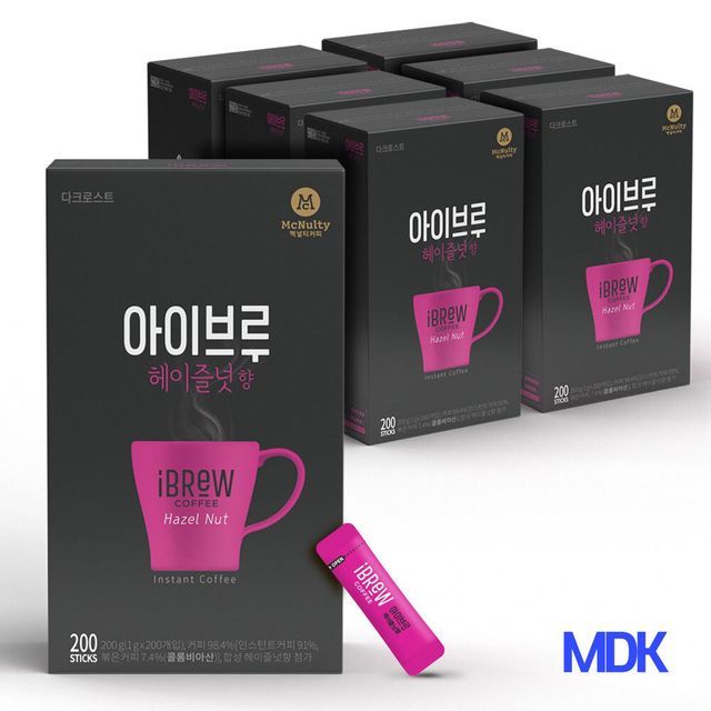 아메리카노스틱 알커피 헤이즐넛 200T 6개 세트