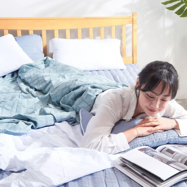 인견필 홑이불 카키 D/Q 얇은 여름 침구 시원한 소재