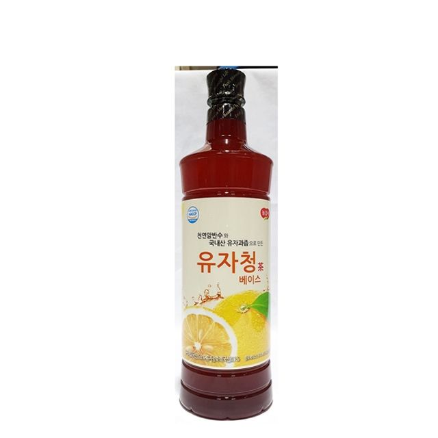 FK 유자청베이스 광야 970ml - 진한 유자 향과 풍미의 건강 차 베이스