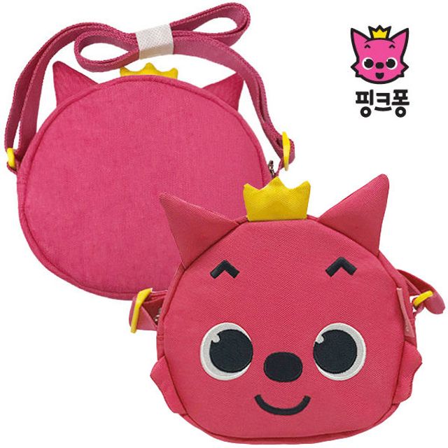 웰씨존 핑크퐁 크로스K 핑크 크로스백 아동 가방 - 인기 캐릭터 디자인