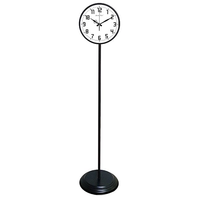 GB6162 무소음 대형 교육용 메탈 스탠드시계 진밤색