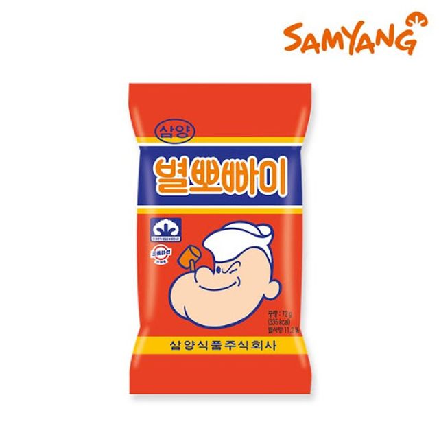 삼양식품 별뽀빠이 4입 - 고소한 땅콩맛 스낵 간식