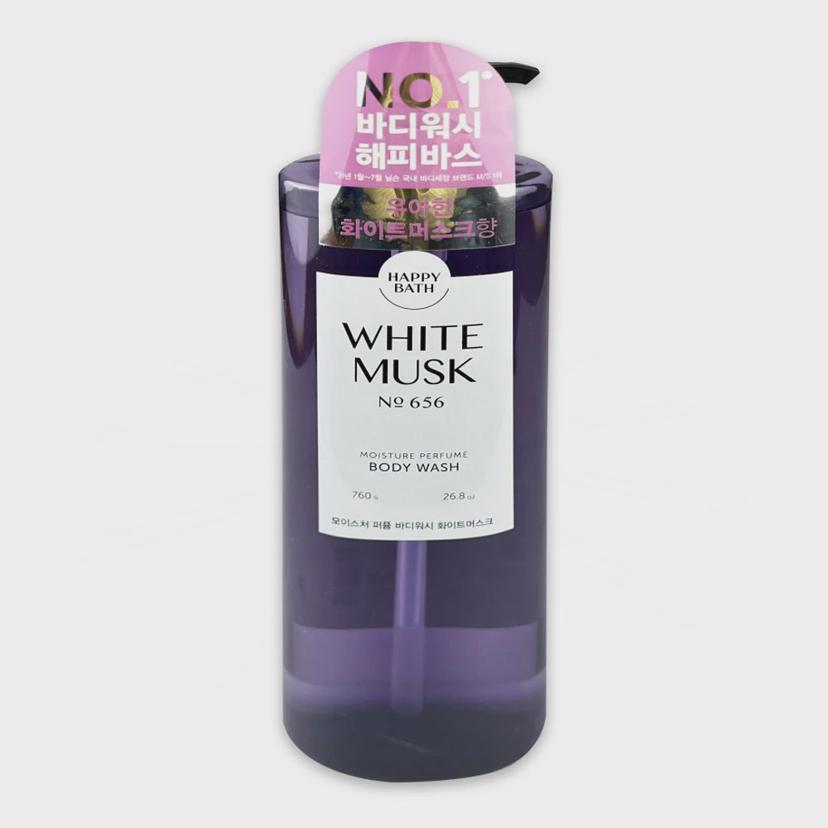 해피바스 퍼퓸 바디워시 화이트머스크향 760g 보습
