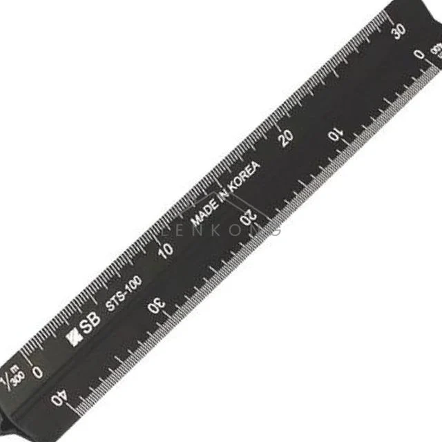 지도스케일자 측정자 삼각스케일 STS-100 1EA