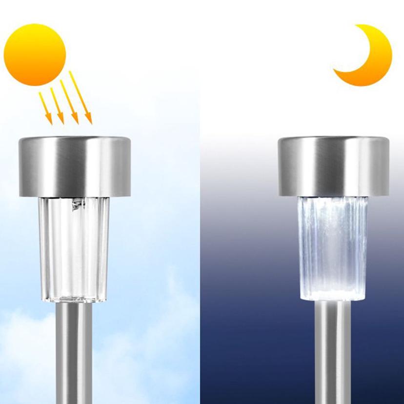 태양광 충전 정원 조명 기본형 - 백색 야외 조명